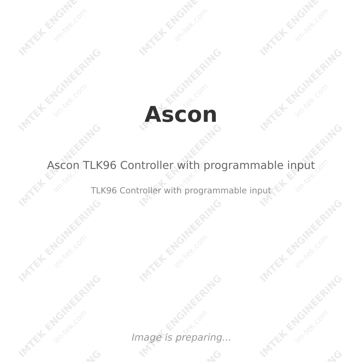 Ascon - Ascon TLK96 Controller with programmable input Ascon Ascon TLK96 Controller with programmable input