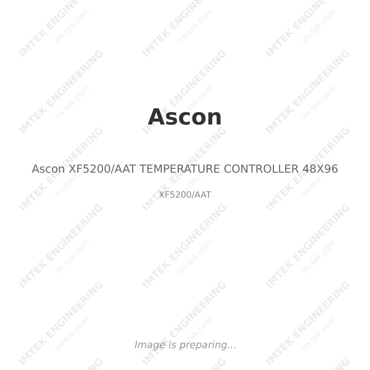 Ascon Ascon XF5200/AAT TEMPERATURE CONTROLLER 48X96 - XF5200/AAT
