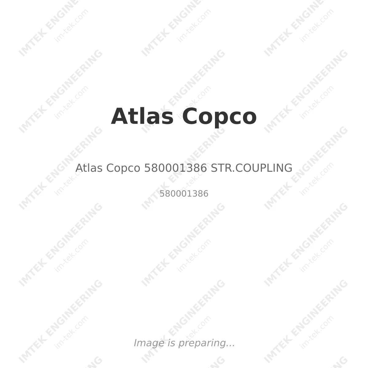 Atlas Copco Atlas Copco 580001386 STR.COUPLING - 580001386