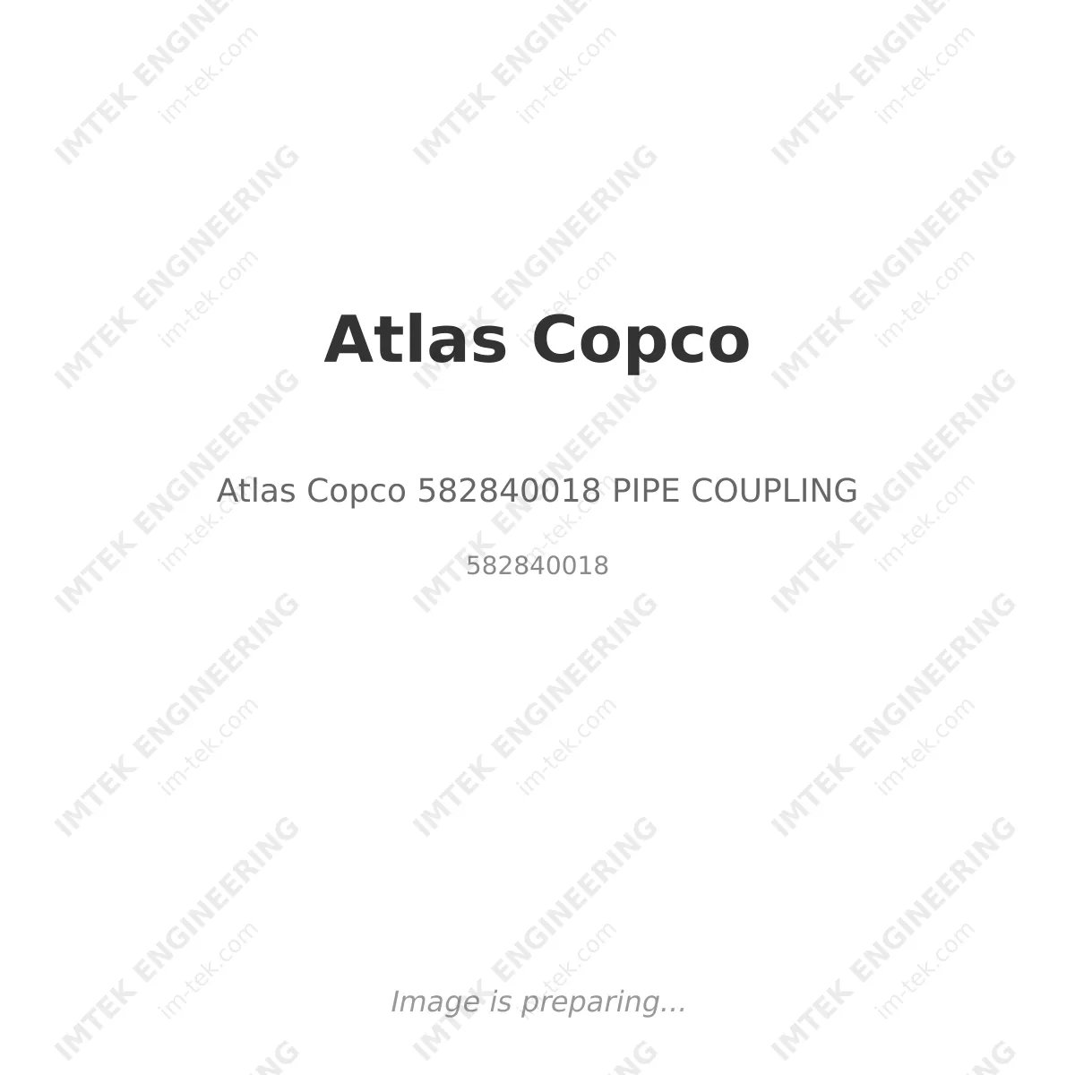 Atlas Copco Atlas Copco 582840018 PIPE COUPLING - 582840018