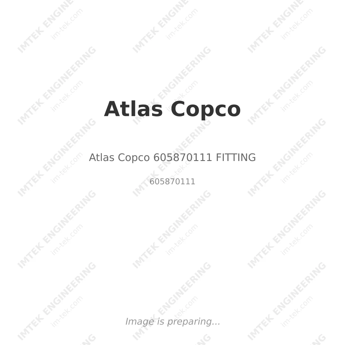 Atlas Copco Atlas Copco 605870111 FITTING - 605870111