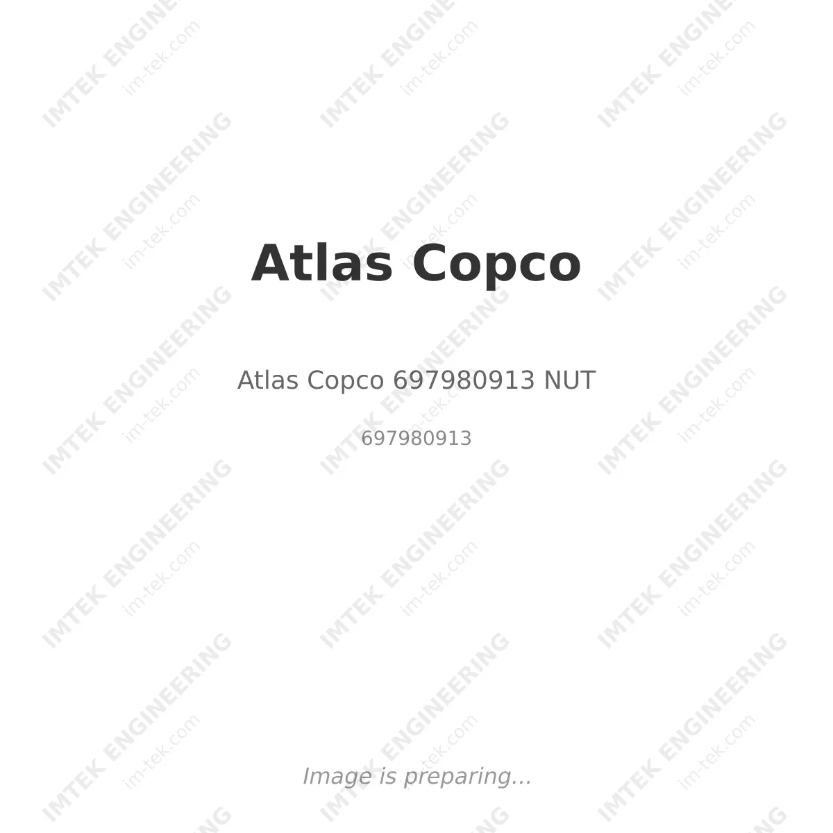 Atlas Copco Atlas Copco 697980913 NUT - 697980913