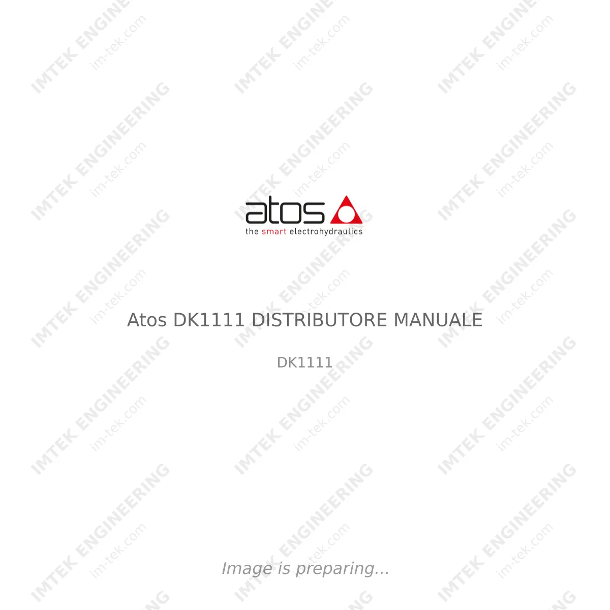 Atos Atos DK1111 DISTRIBUTORE MANUALE - DK1111