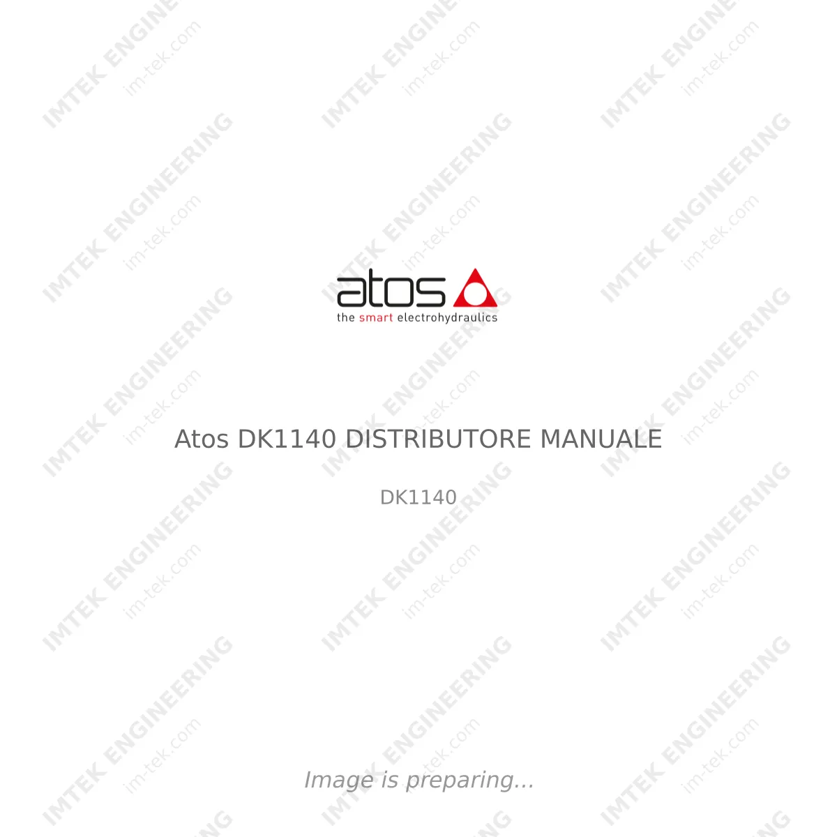 Atos Atos DK1140 DISTRIBUTORE MANUALE - DK1140