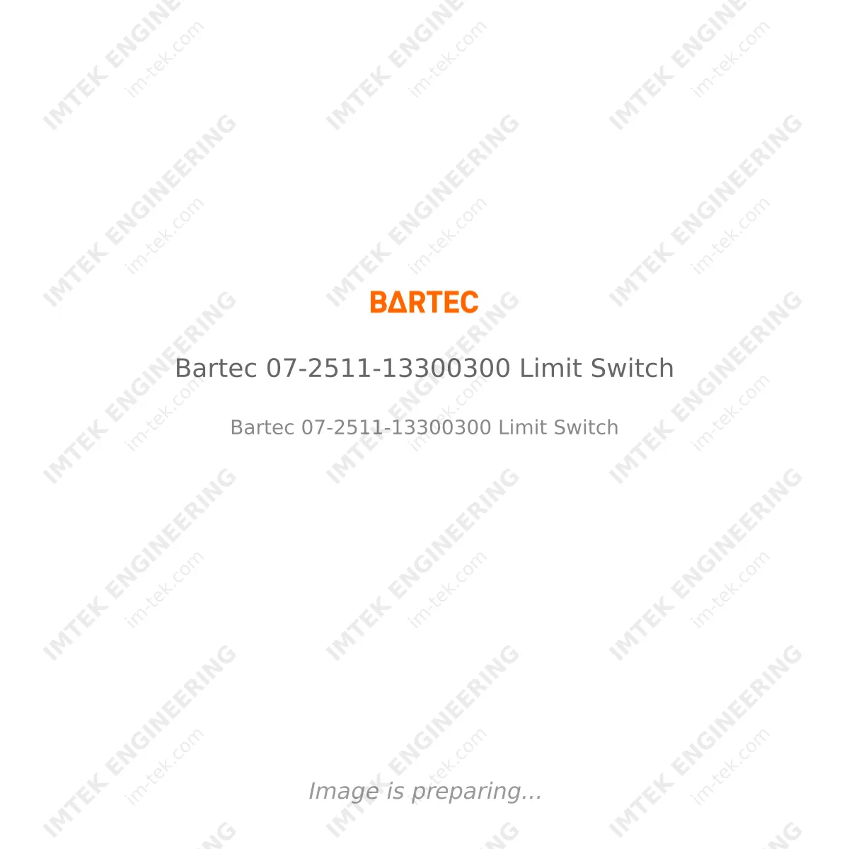 Bartec Bartec 07-2511-13300300 Limit Switch - Bartec 07-2511-13300300 Limit Switch