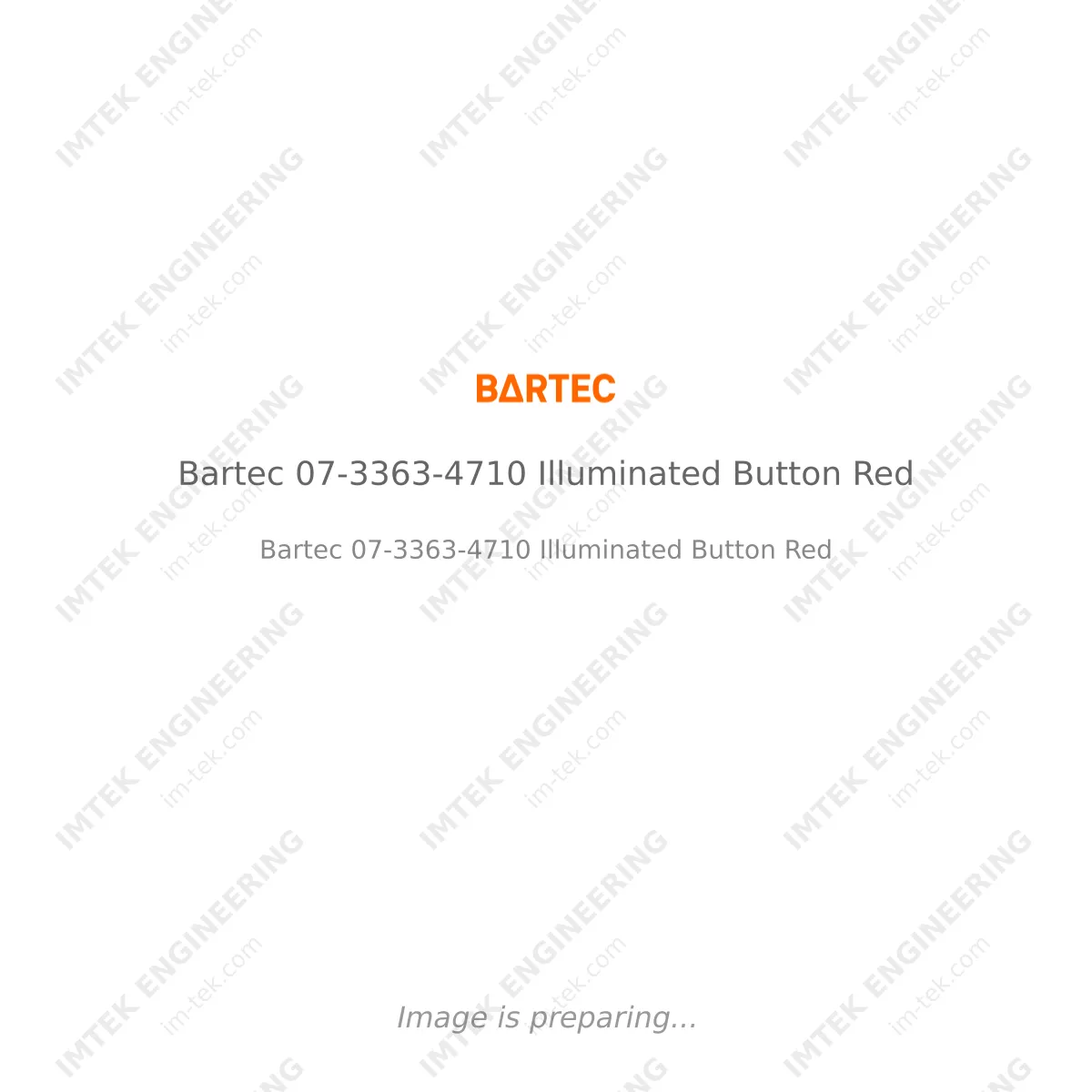Bartec Bartec 07-3363-4710 Illuminated Button Red - Bartec 07-3363-4710 Illuminated Button Red