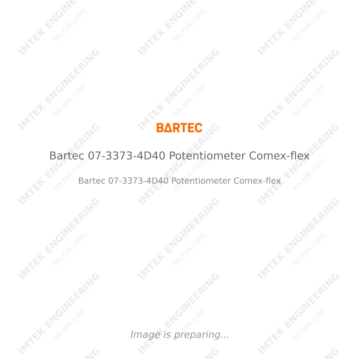 Bartec Bartec 07-3373-4D40 Potentiometer Comex-flex - Bartec 07-3373-4D40 Potentiometer Comex-flex