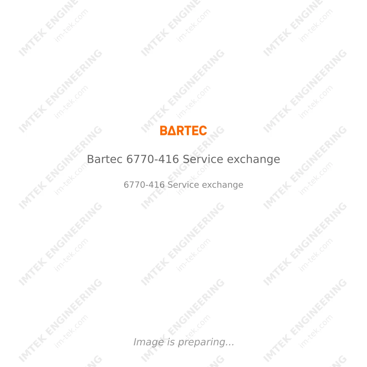 Bartec Bartec 6770-416 Service exchange - 6770-416 Service exchange