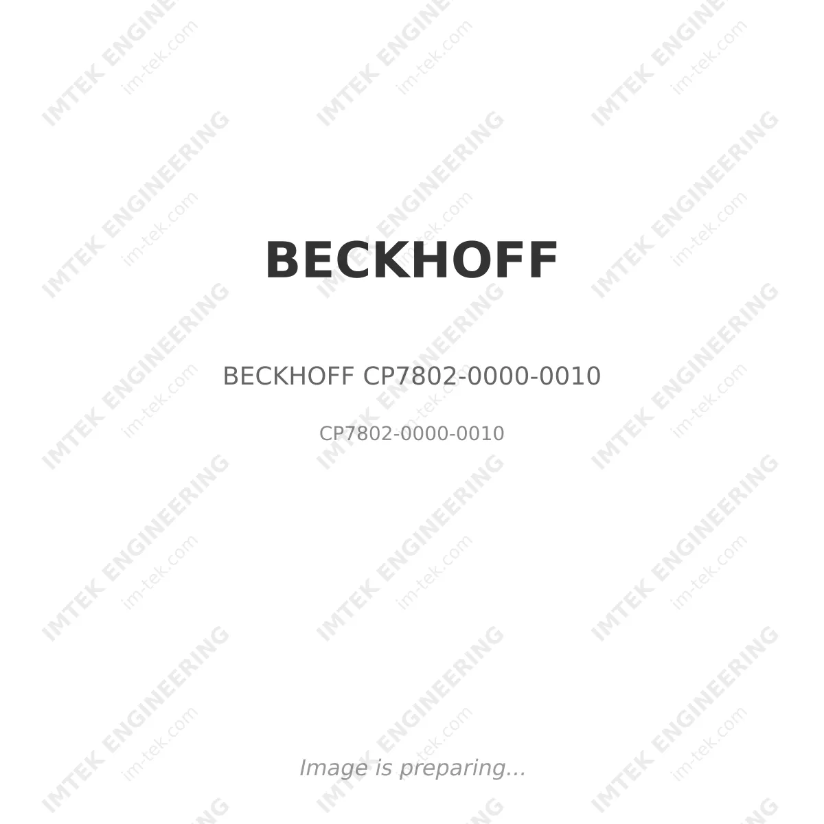 BECKHOFF BECKHOFF CP7802-0000-0010 - CP7802-0000-0010