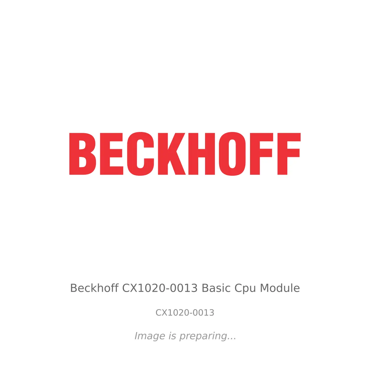 Beckhoff Beckhoff CX1020-0013 Basic Cpu Module - CX1020-0013