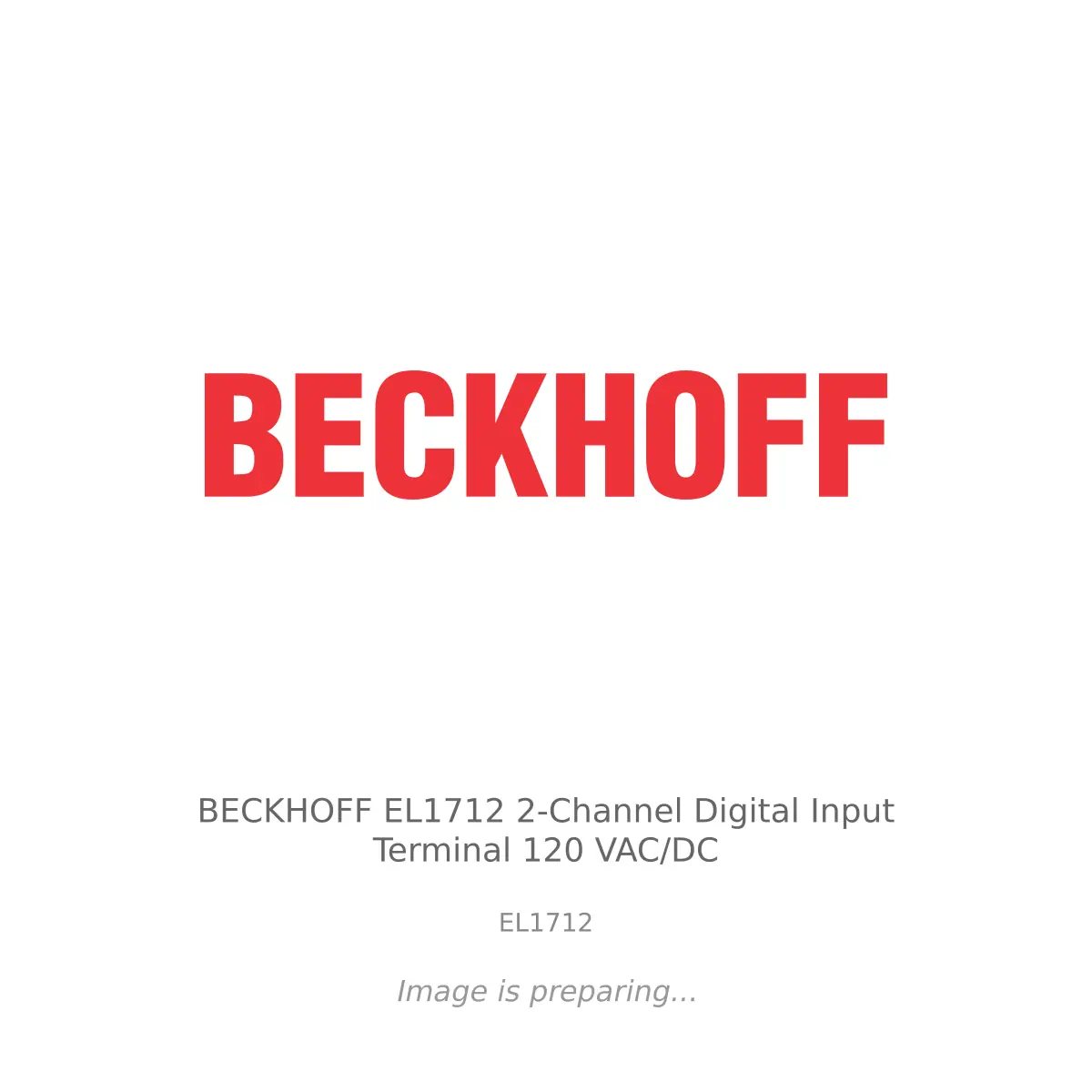 BECKHOFF BECKHOFF EL1712 2-Channel Digital Input Terminal 120 VAC/DC - EL1712