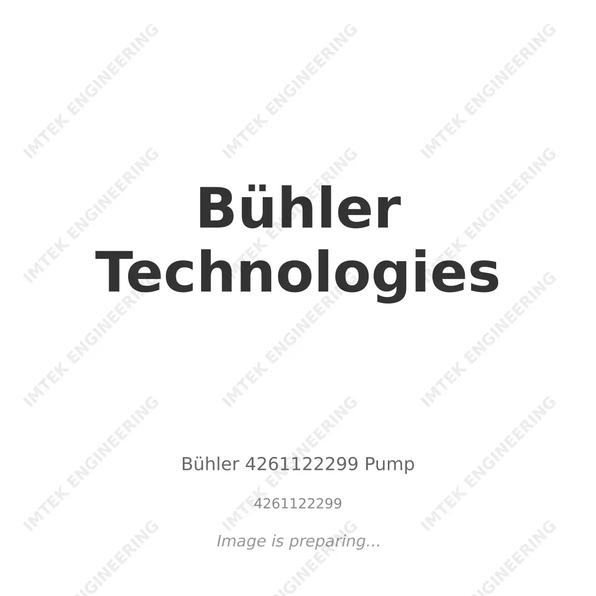 Bühler Technologies Buhler 4261122299 Pump - 4261122299