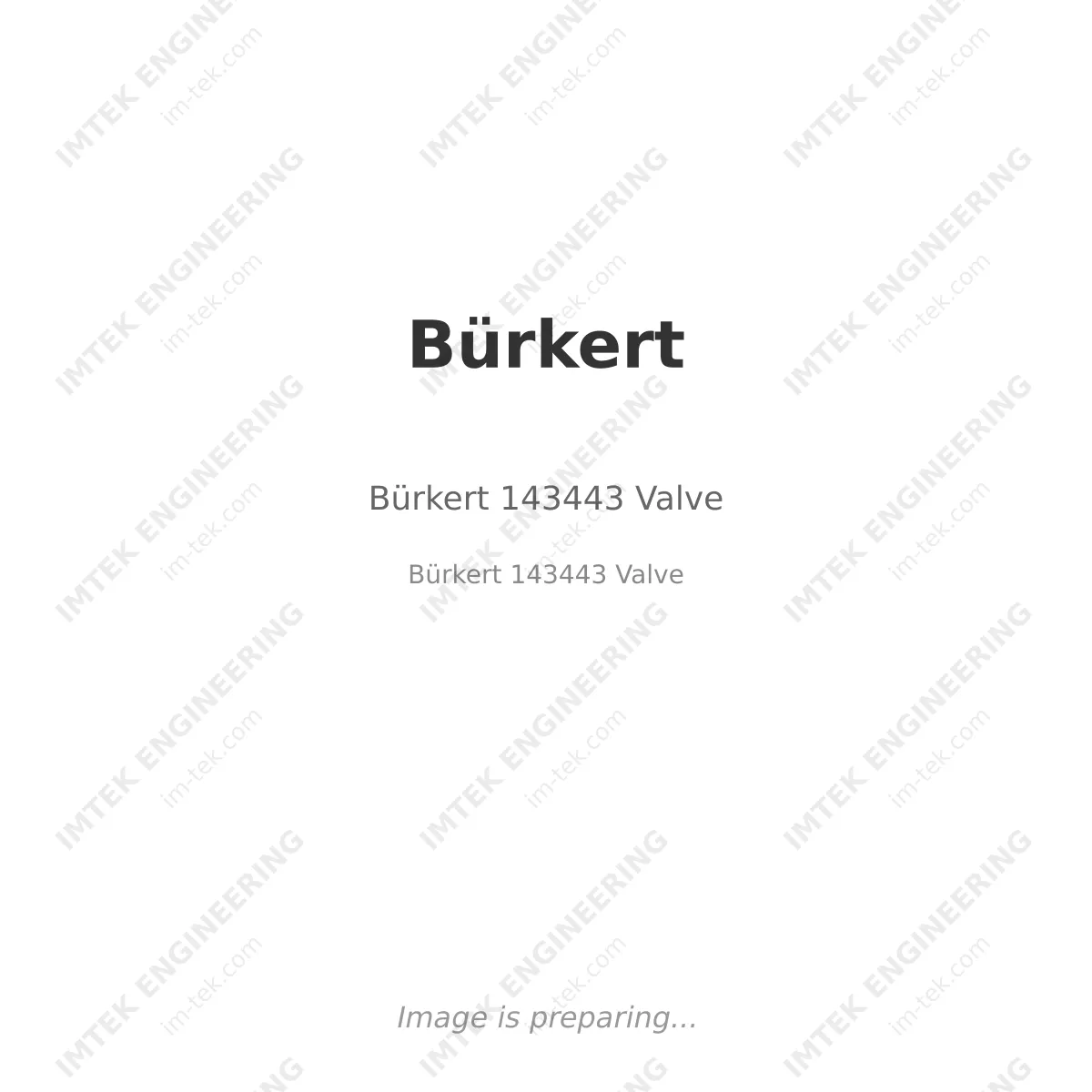 Bürkert Bürkert 143443 Valve - Bürkert 143443 Valve