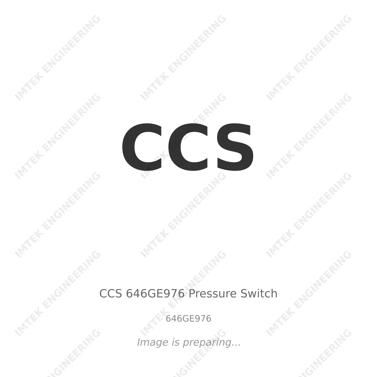 CCS CCS 646GE976 Pressure Switch - 646GE976