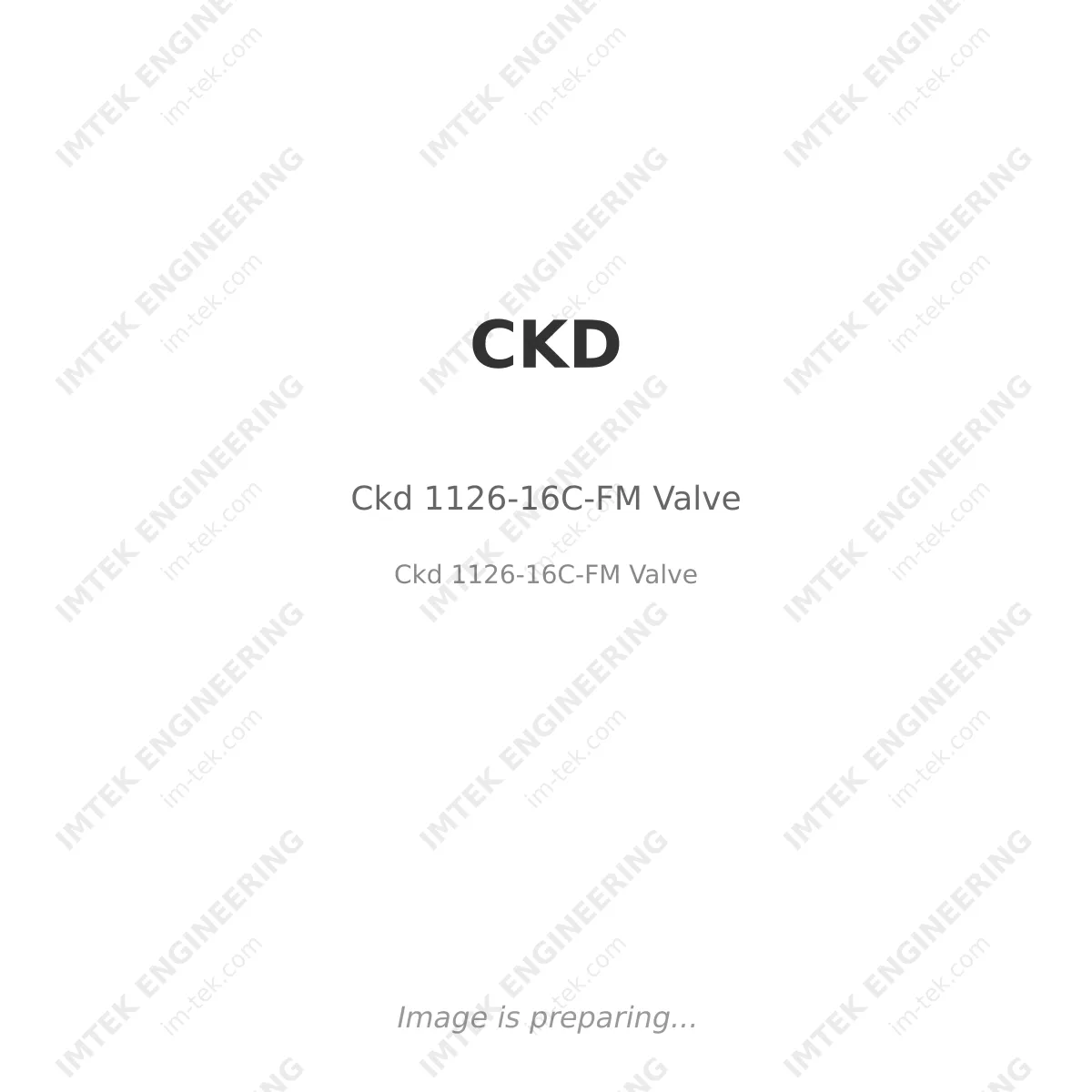 CKD Ckd 1126-16C-FM Valve - Ckd 1126-16C-FM Valve