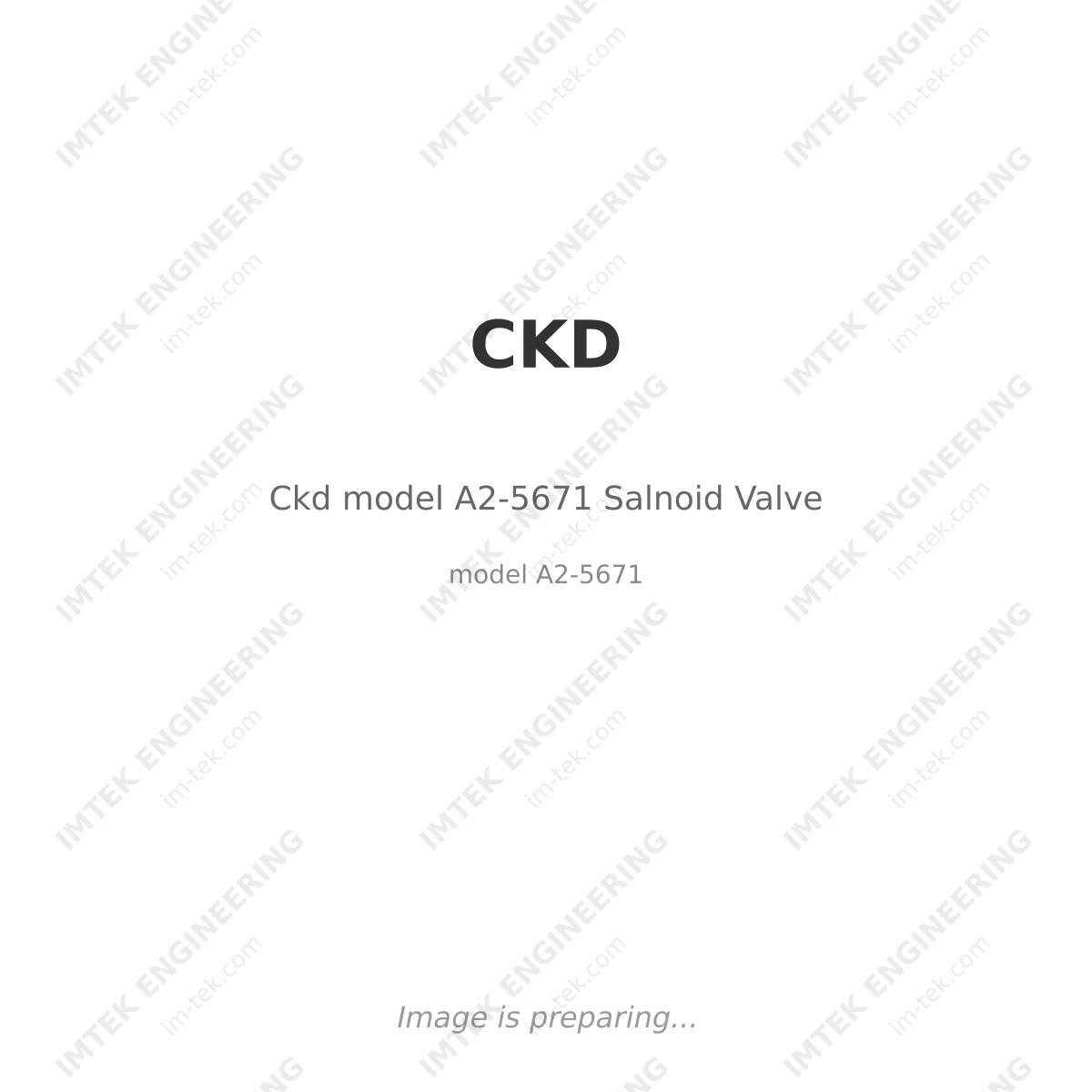 CKD Ckd model A2-5671 Salnoid Valve - model A2-5671