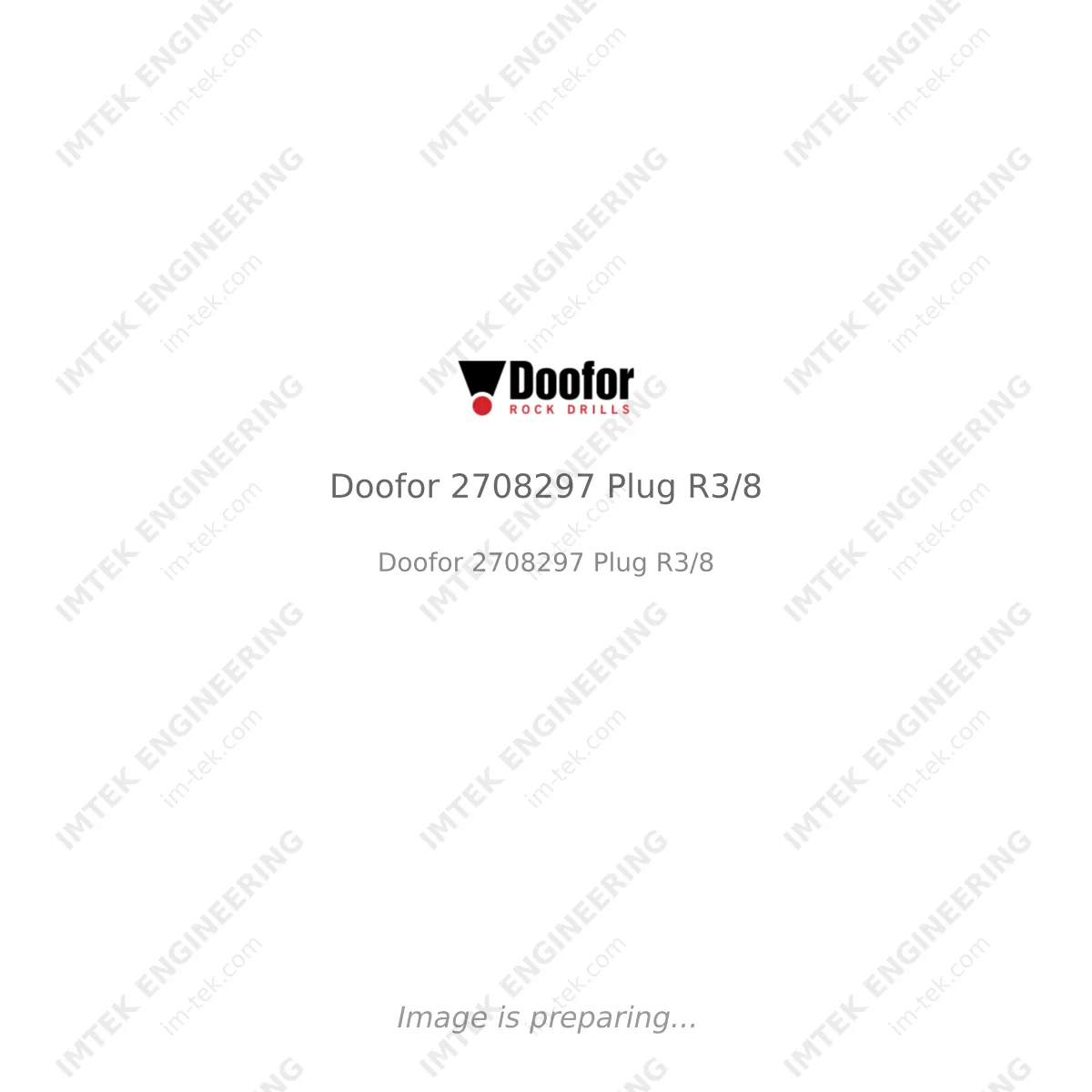 Doofor Doofor 2708297 Plug R3/8 - Doofor 2708297 Plug R3/8