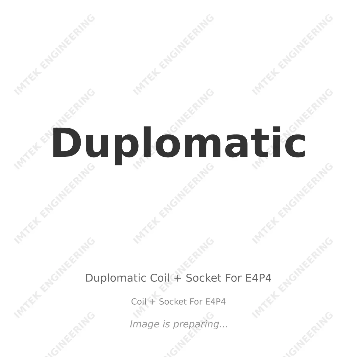 Duplomatic Duplomatic Coil + Socket For E4P4 - Coil + Socket For E4P4