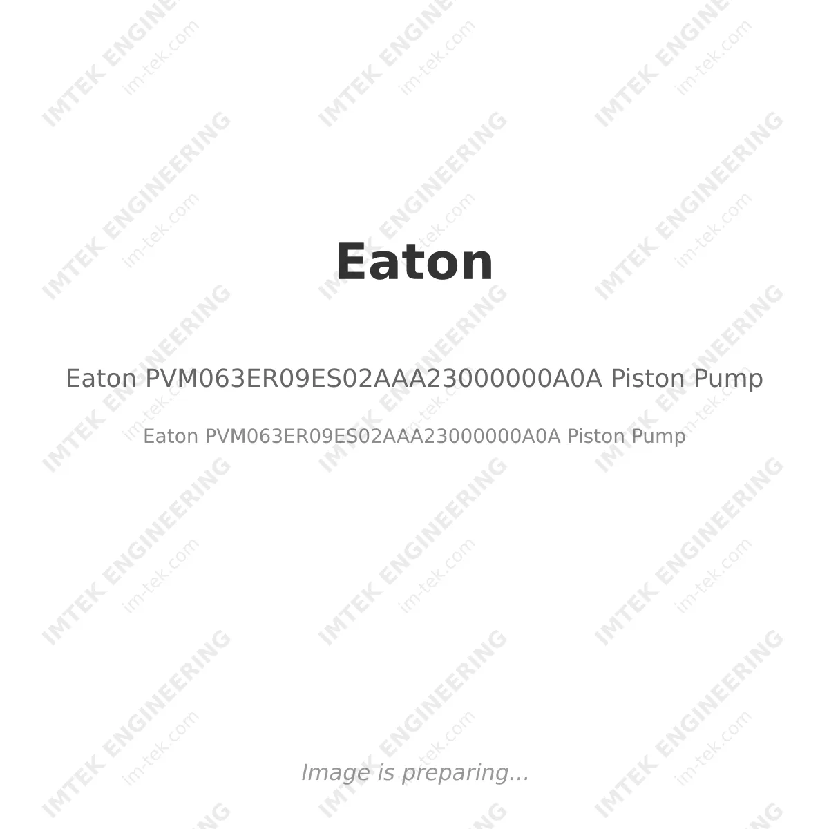 Eaton Eaton PVM063ER09ES02AAA23000000A0A Piston Pump - Eaton PVM063ER09ES02AAA23000000A0A  Piston Pump