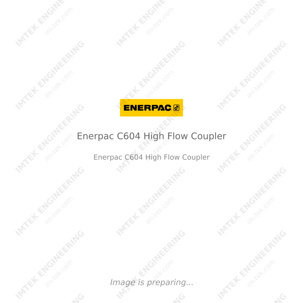 Enerpac Enerpac C604 High Flow Coupler - Enerpac C604 High Flow Coupler