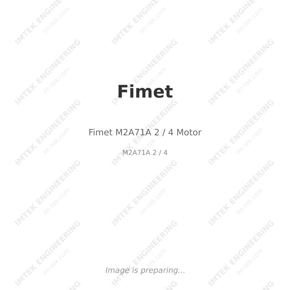 Fimet Fimet M2A71A 2 / 4 Motor - M2A71A 2 / 4