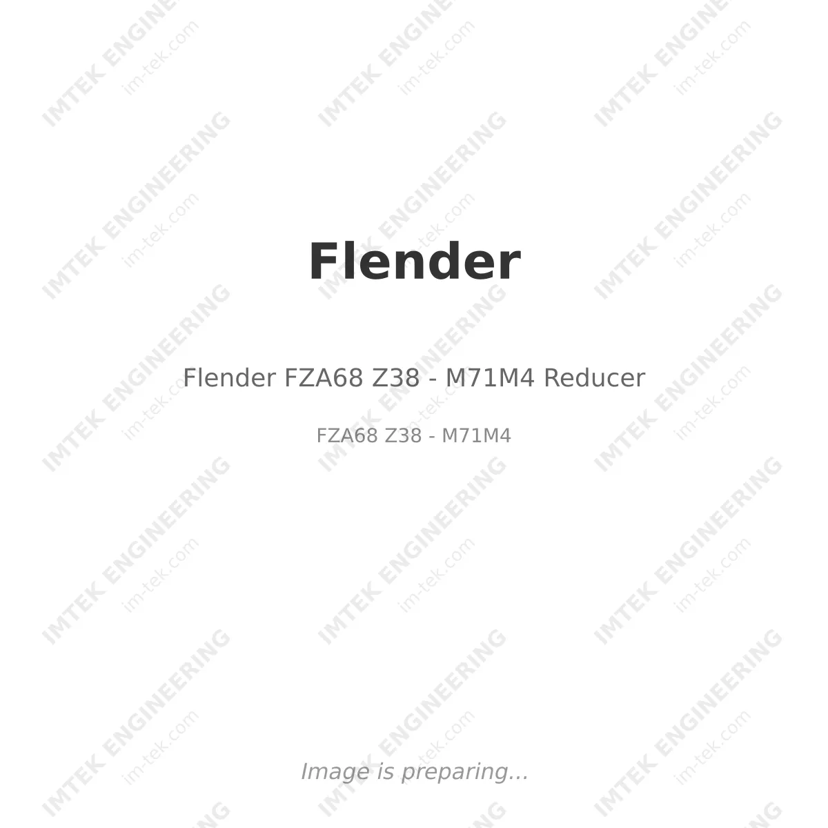 Flender Flender FZA68 Z38 - M71M4 Reducer - FZA68 Z38 - M71M4