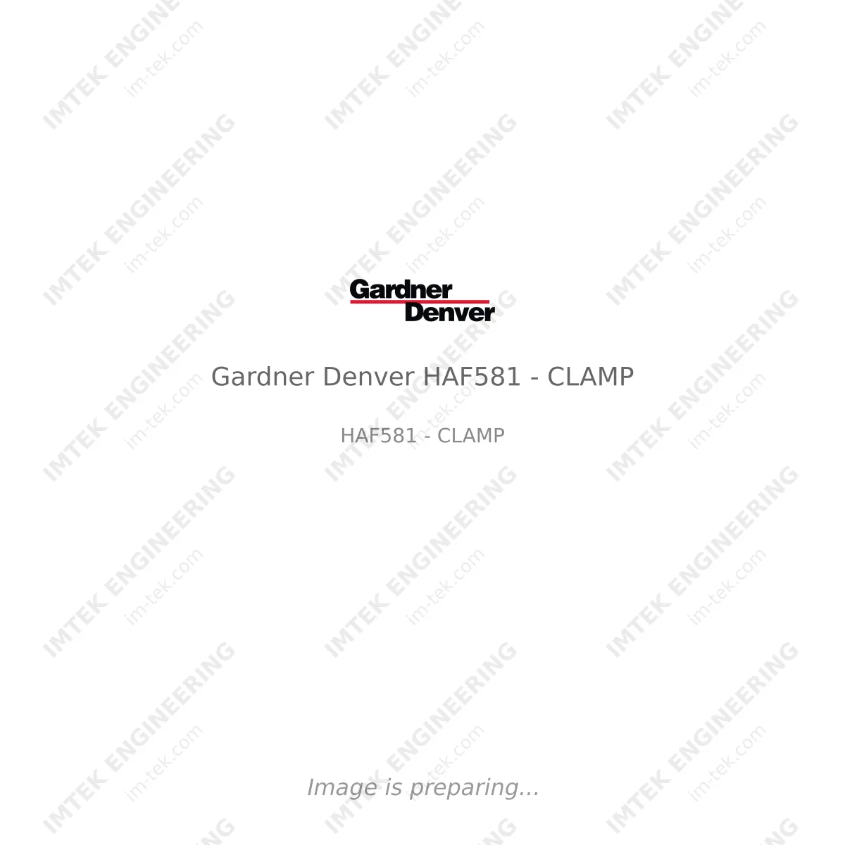 Gardner Denver Gardner Denver HAF581 - CLAMP - HAF581 - CLAMP
