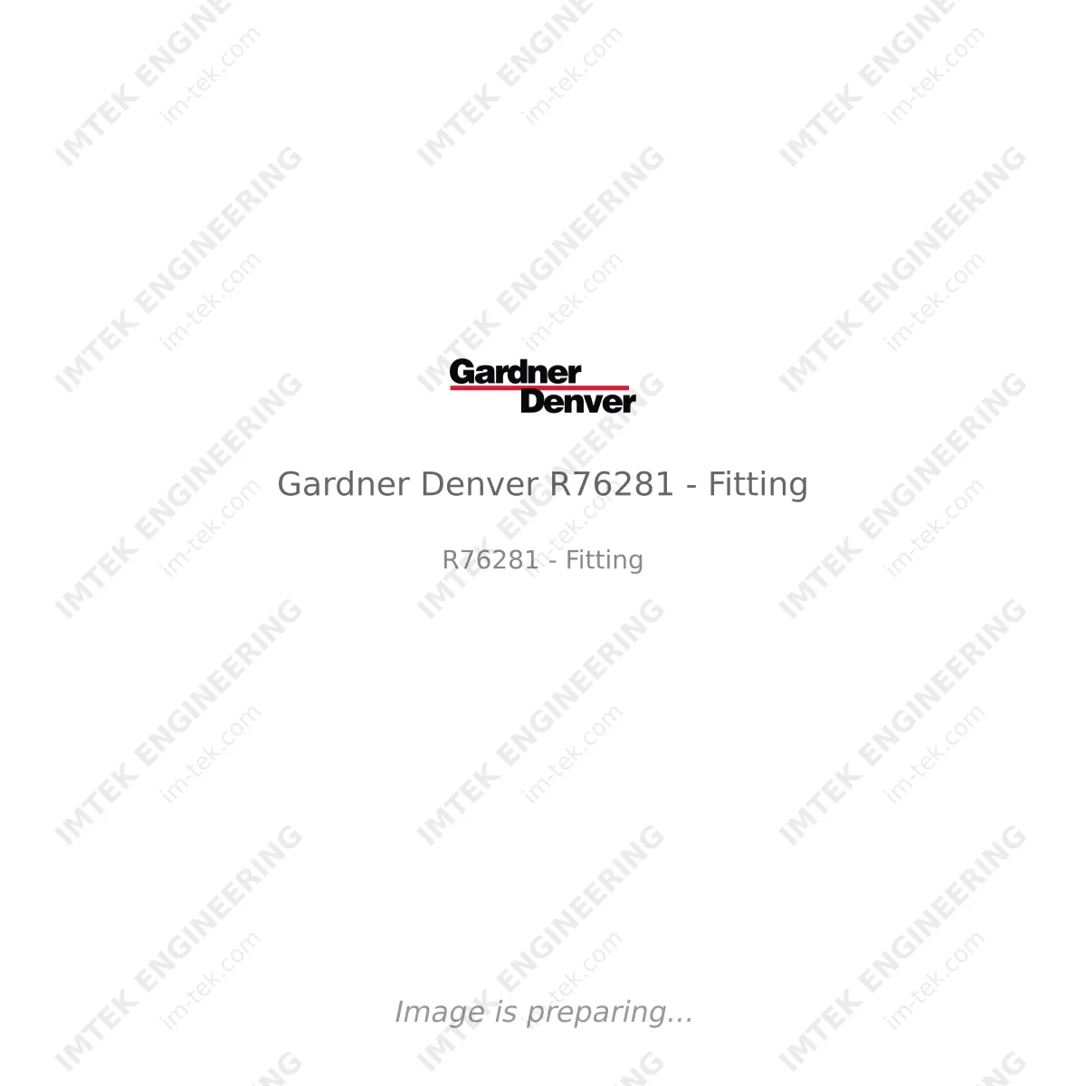 Gardner Denver Gardner Denver R76281 - Fitting - R76281 - Fitting
