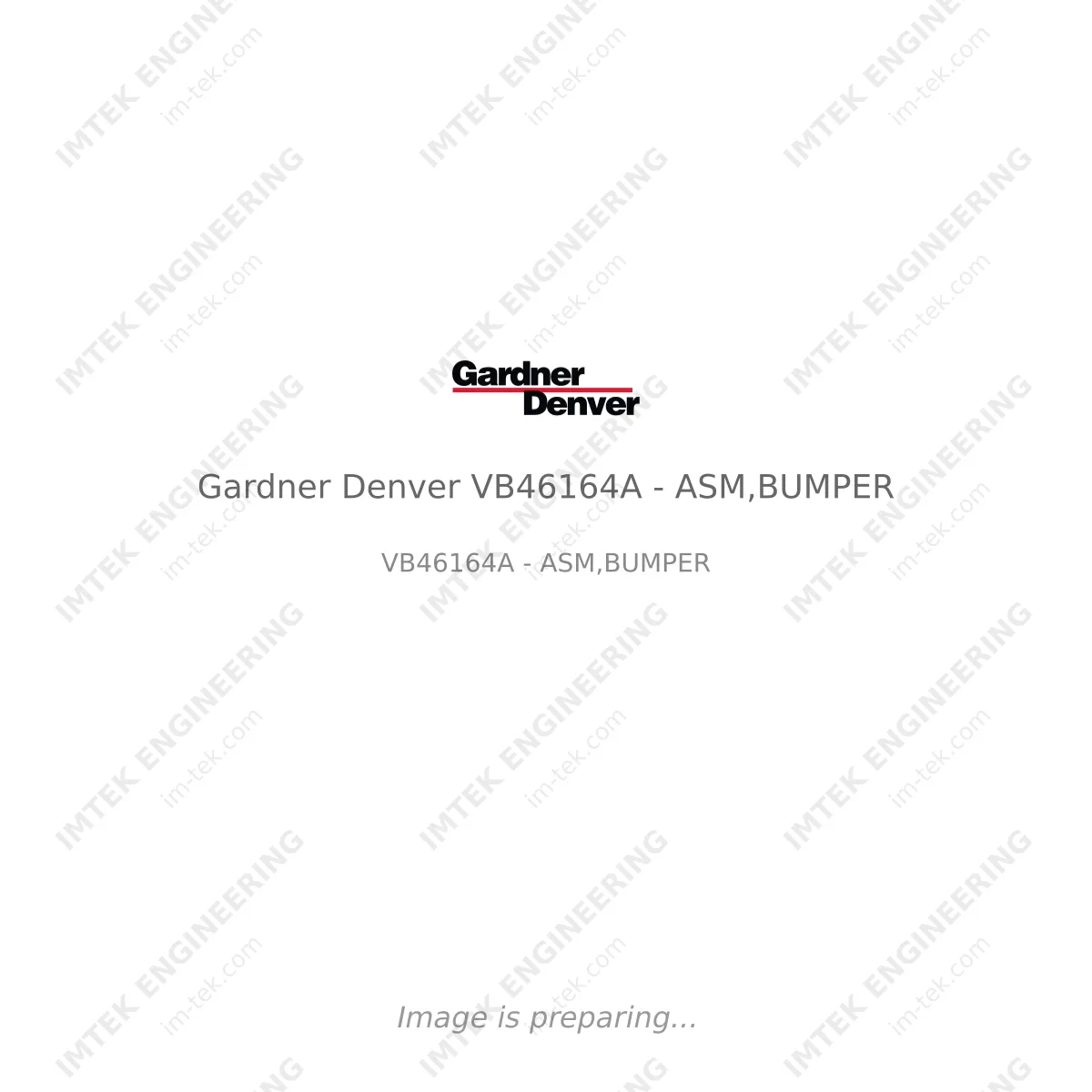 Gardner Denver Gardner Denver VB46164A - ASM,BUMPER - VB46164A - ASM,BUMPER