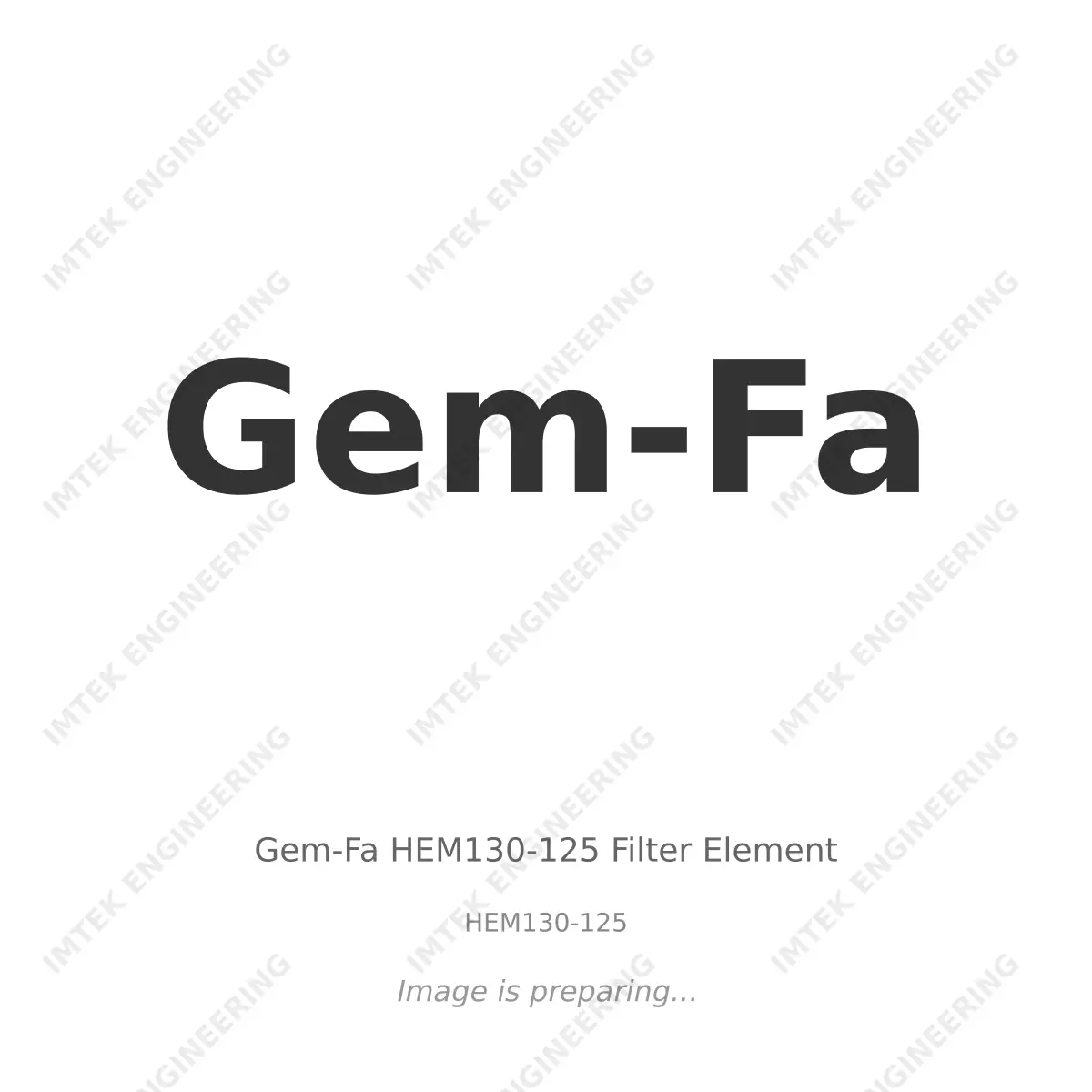 Gem-Fa Gem-Fa HEM130-125 Filter Element - HEM130-125
