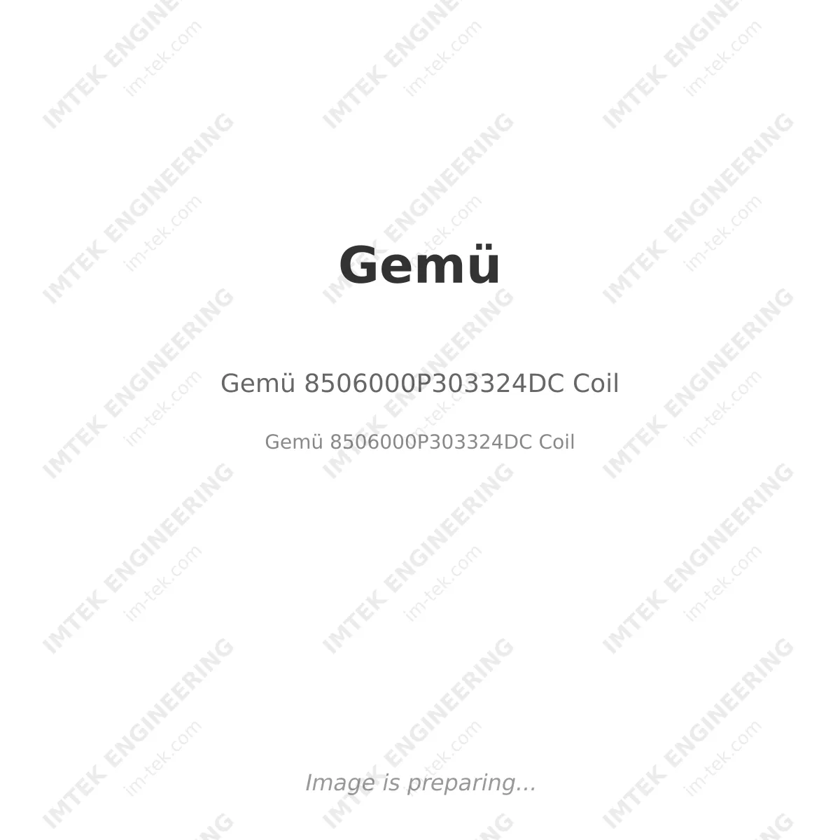 Gemü Gemü 8506000P303324DC Coil - Gemü 8506000P303324DC Coil