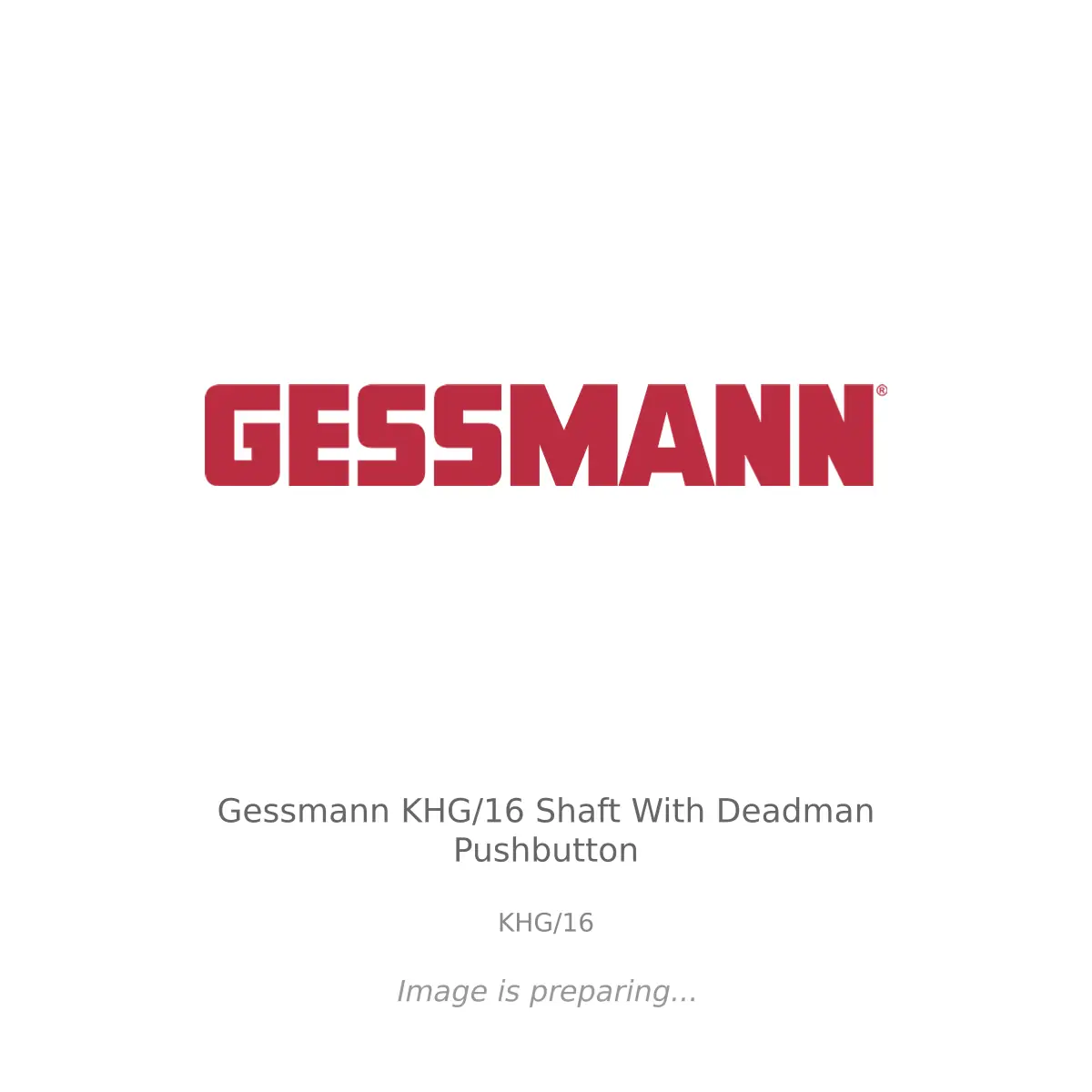 Gessmann Gessmann KHG/16 Shaft With Deadman Pushbutton - KHG/16
