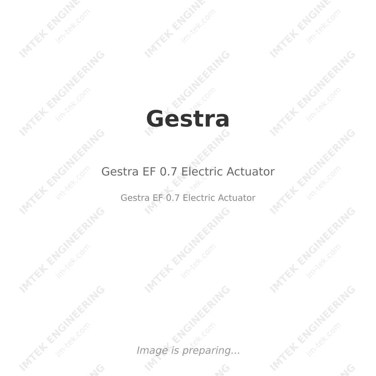 Gestra Gestra EF 0.7 Electric Actuator - Gestra EF 0.7 Electric Actuator