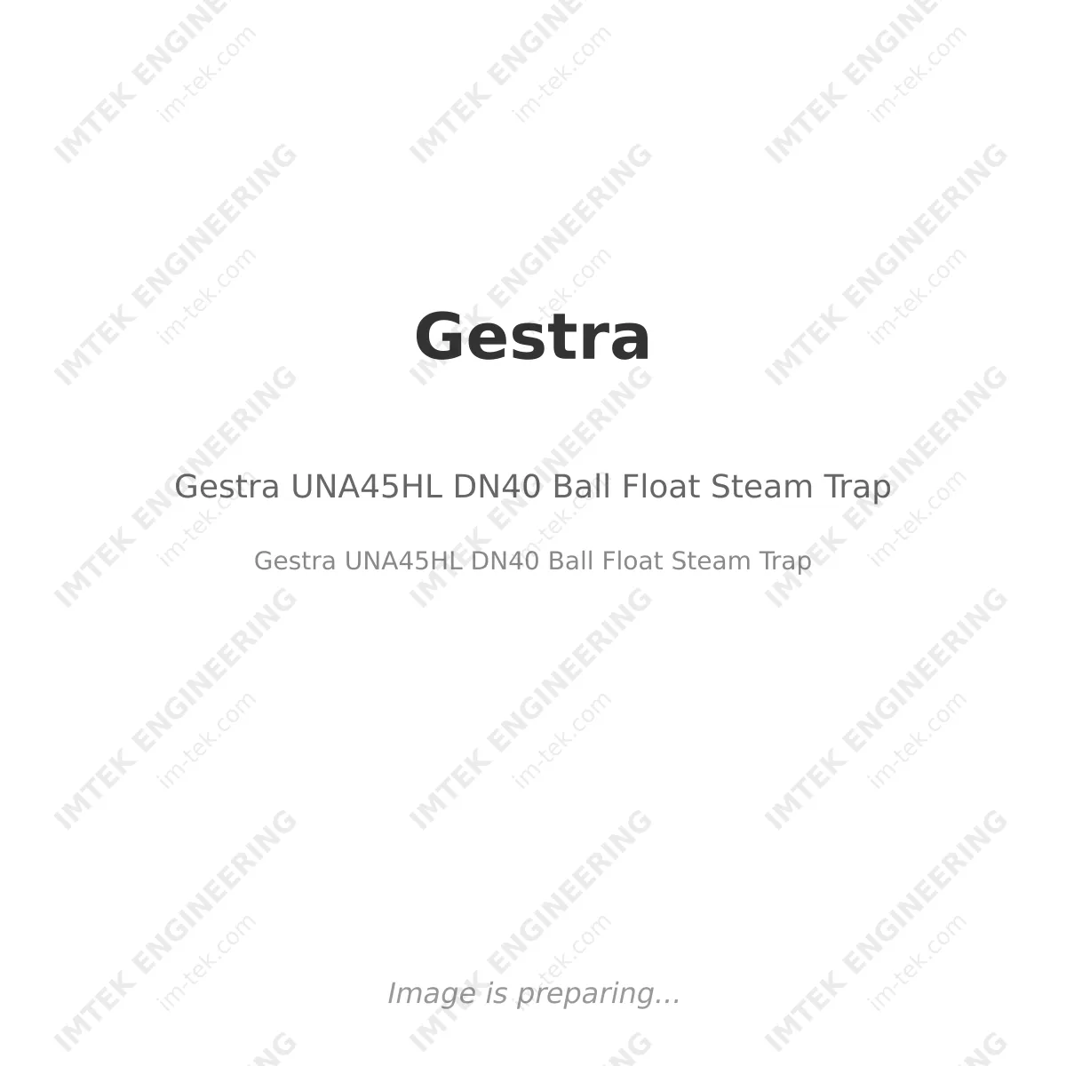 Gestra Gestra UNA45HL DN40 Ball Float Steam Trap - Gestra UNA45HL DN40 Ball Float Steam Trap