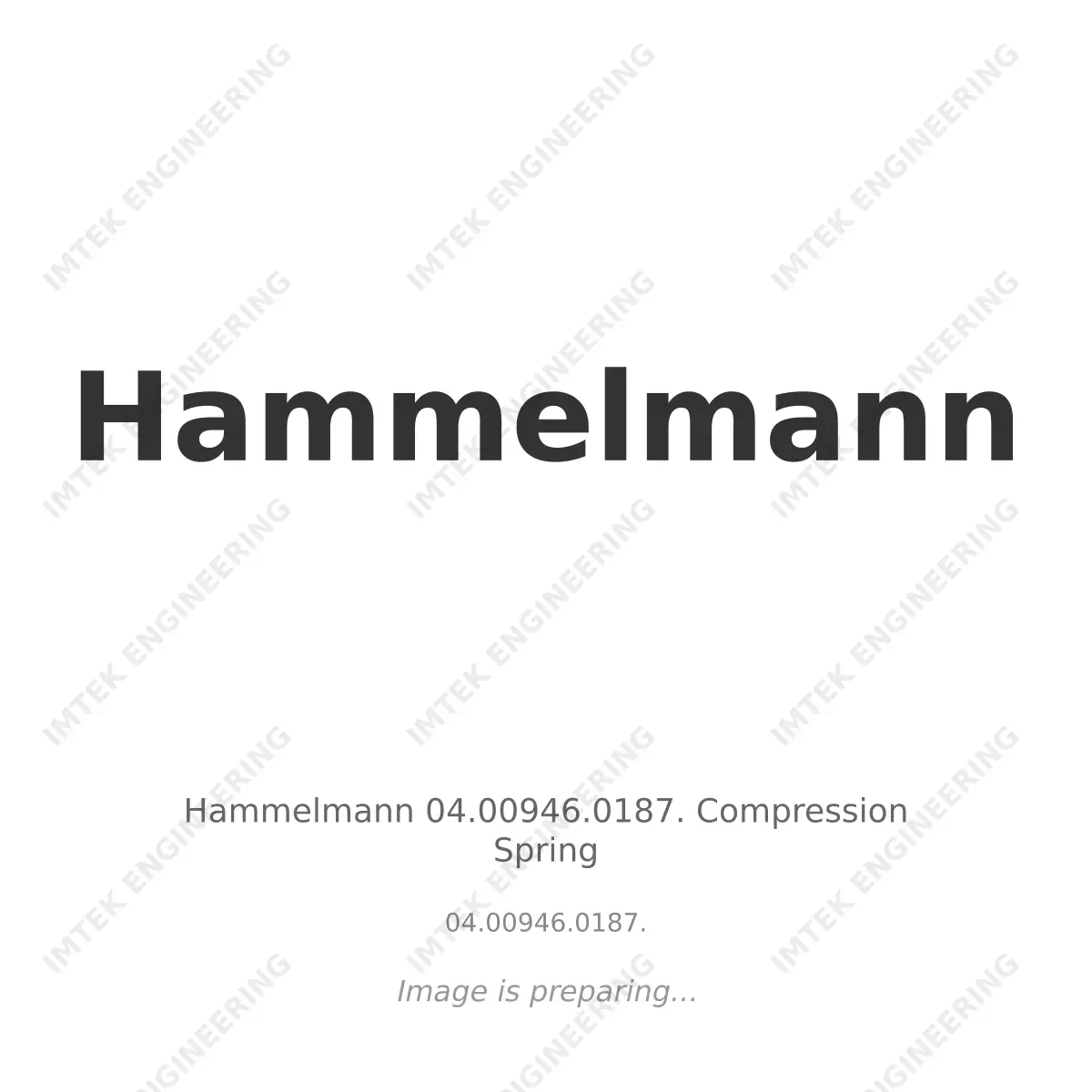 Hammelmann Hammelmann 04.00946.0187. Compression Spring - 04.00946.0187.