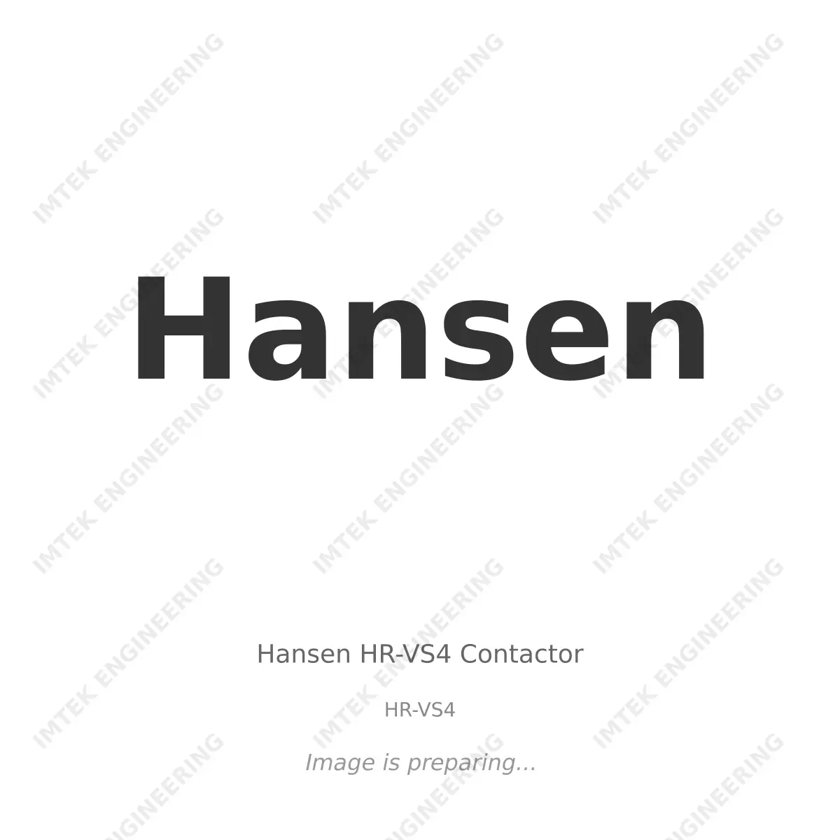 Hansen Hansen HR-VS4 Contactor - HR-VS4