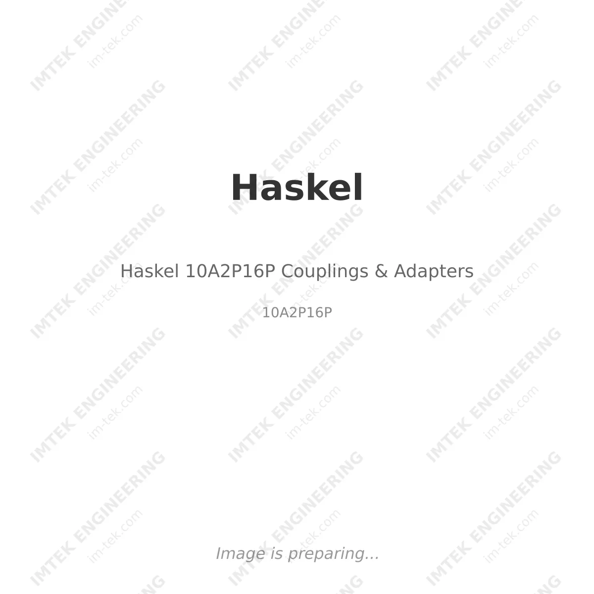 Haskel Haskel 10A2P16P Couplings & Adapters - 10A2P16P
