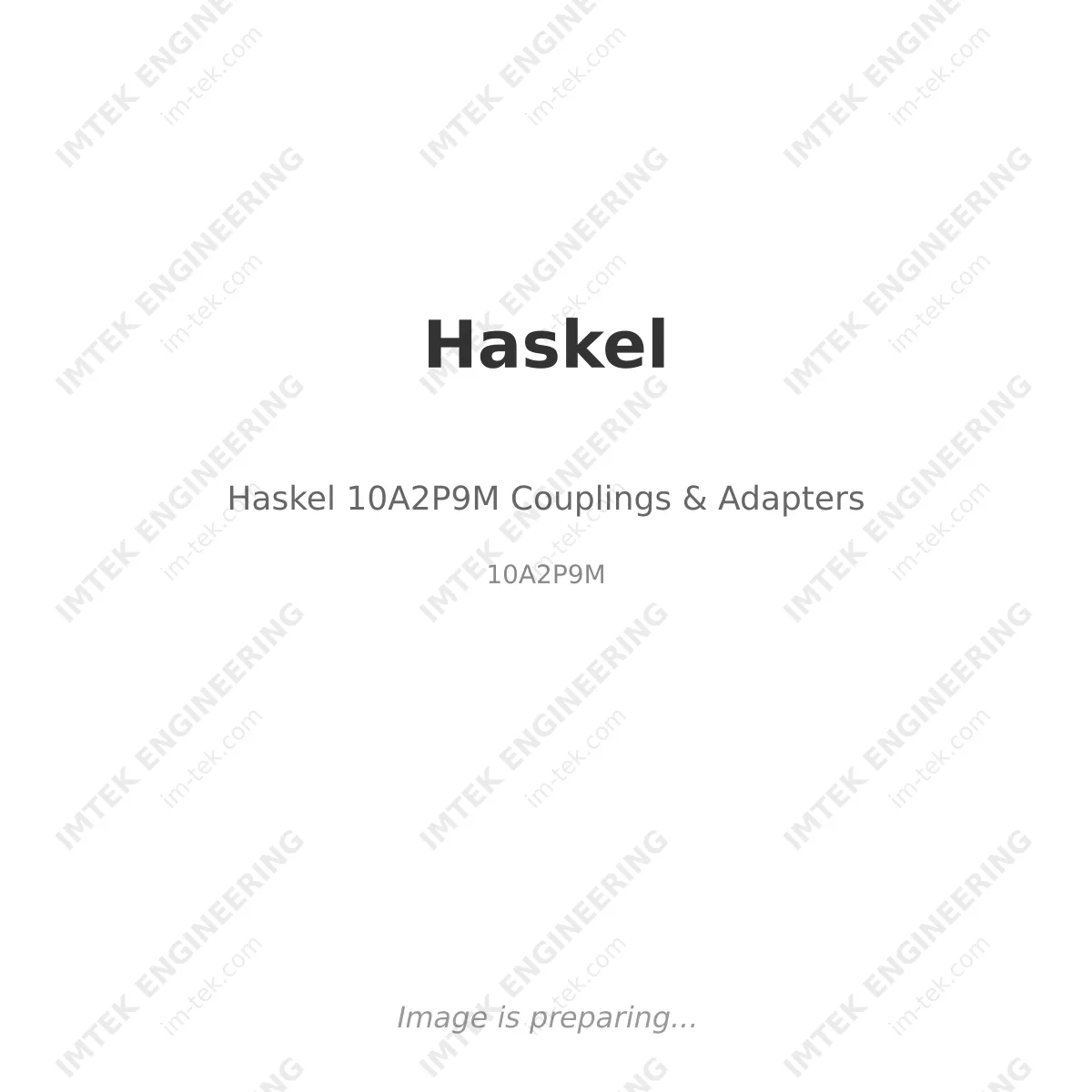 Haskel Haskel 10A2P9M Couplings & Adapters - 10A2P9M
