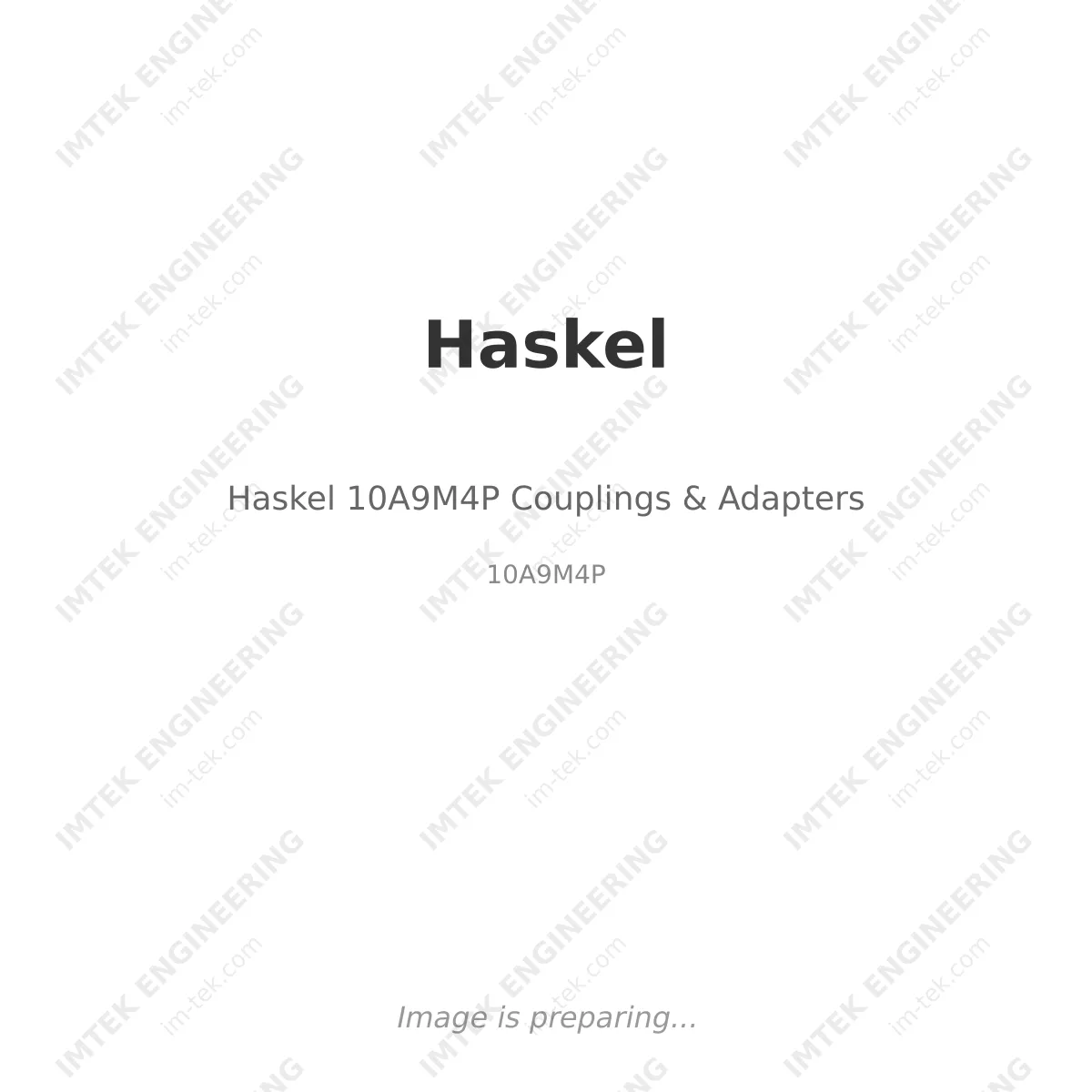 Haskel Haskel 10A9M4P Couplings & Adapters - 10A9M4P