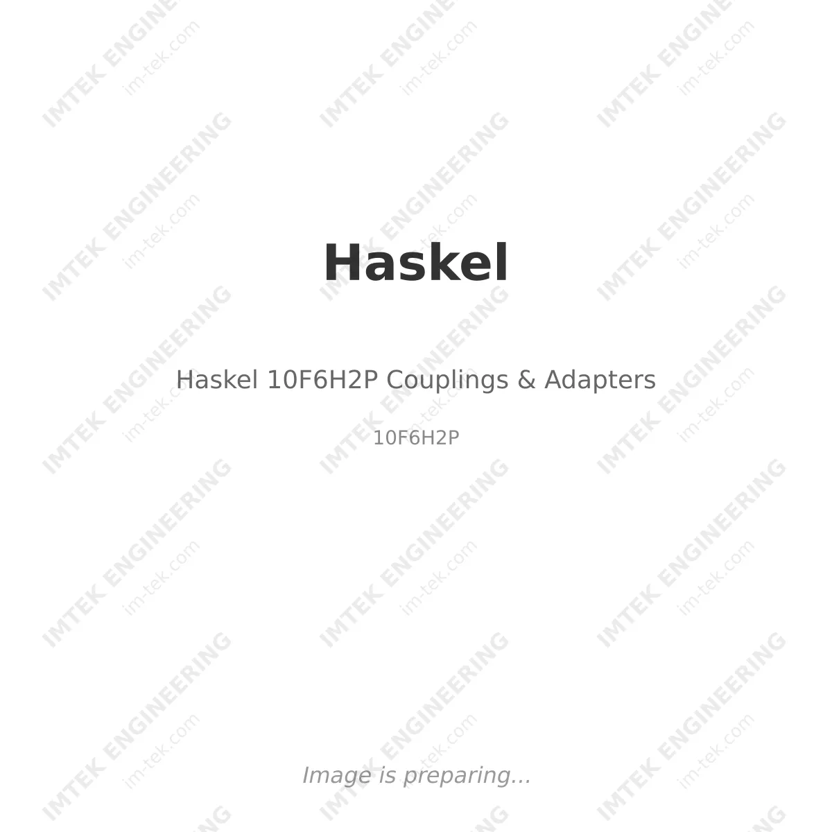Haskel Haskel 10F6H2P Couplings & Adapters - 10F6H2P
