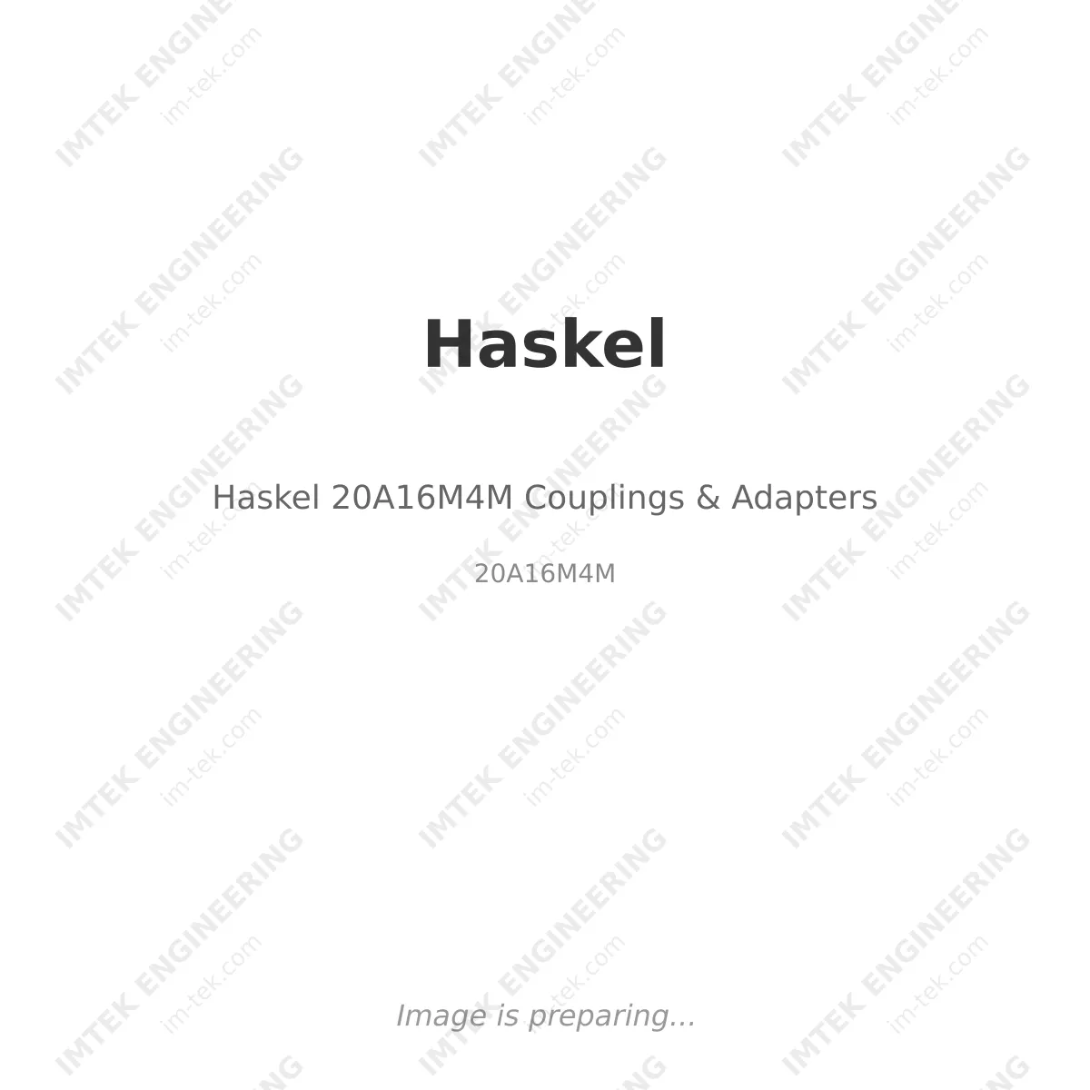 Haskel Haskel 20A16M4M Couplings & Adapters - 20A16M4M