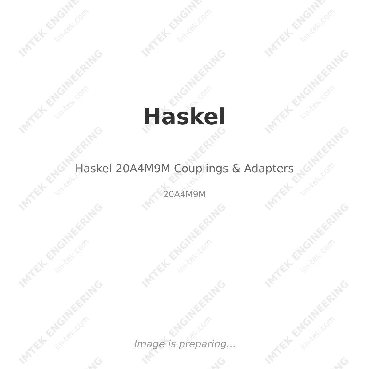 Haskel Haskel 20A4M9M Couplings & Adapters - 20A4M9M