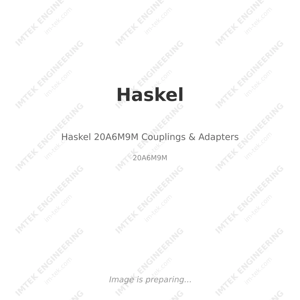 Haskel Haskel 20A6M9M Couplings & Adapters - 20A6M9M