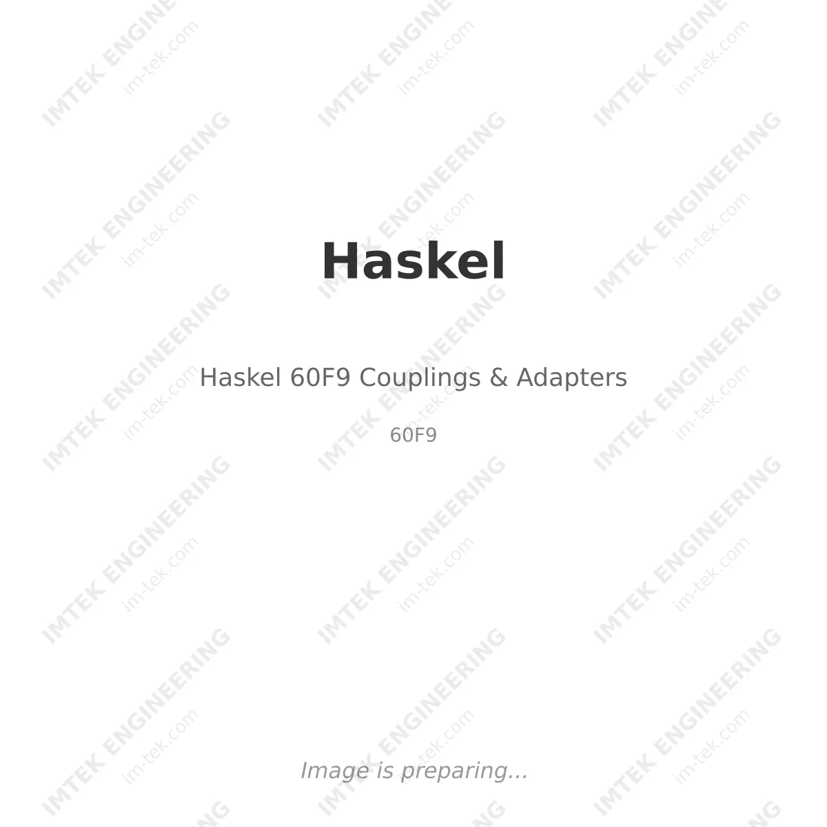 Haskel Haskel 60F9 Couplings & Adapters - 60F9