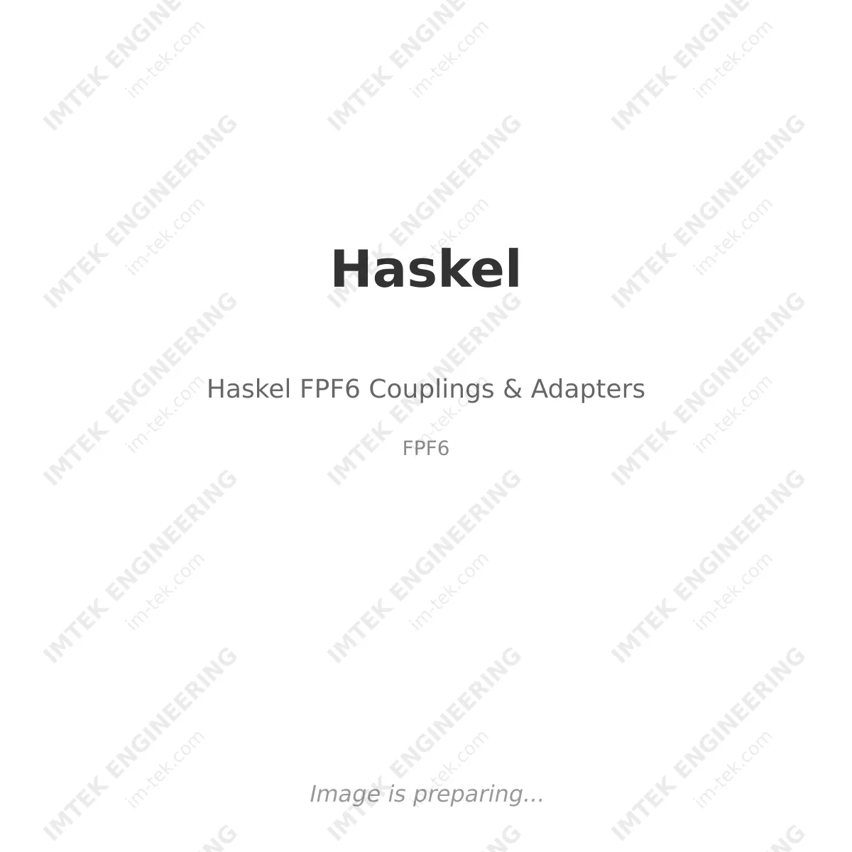 Haskel Haskel FPF6 Couplings & Adapters - FPF6
