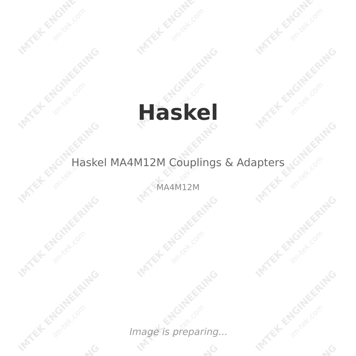 Haskel Haskel MA4M12M Couplings & Adapters - MA4M12M
