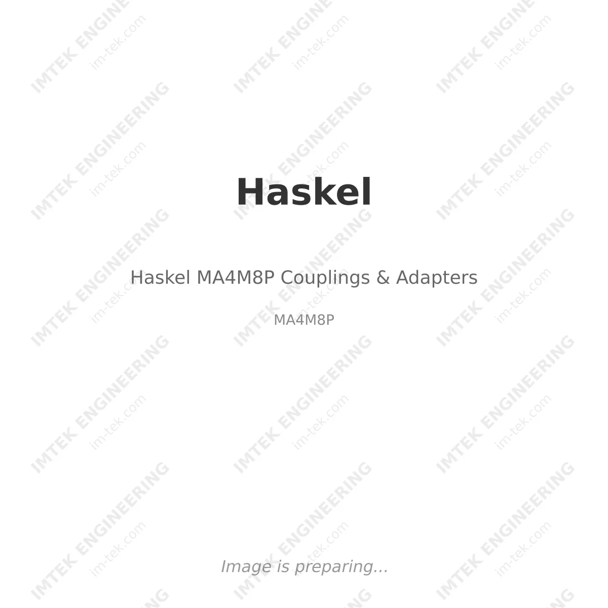 Haskel Haskel MA4M8P Couplings & Adapters - MA4M8P