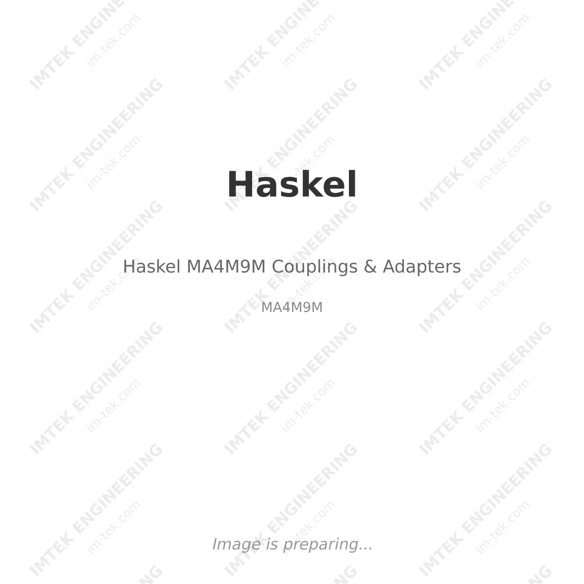Haskel Haskel MA4M9M Couplings & Adapters - MA4M9M