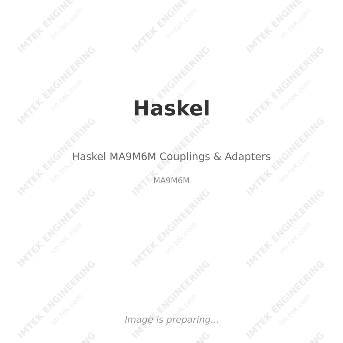 Haskel Haskel MA9M6M Couplings & Adapters - MA9M6M