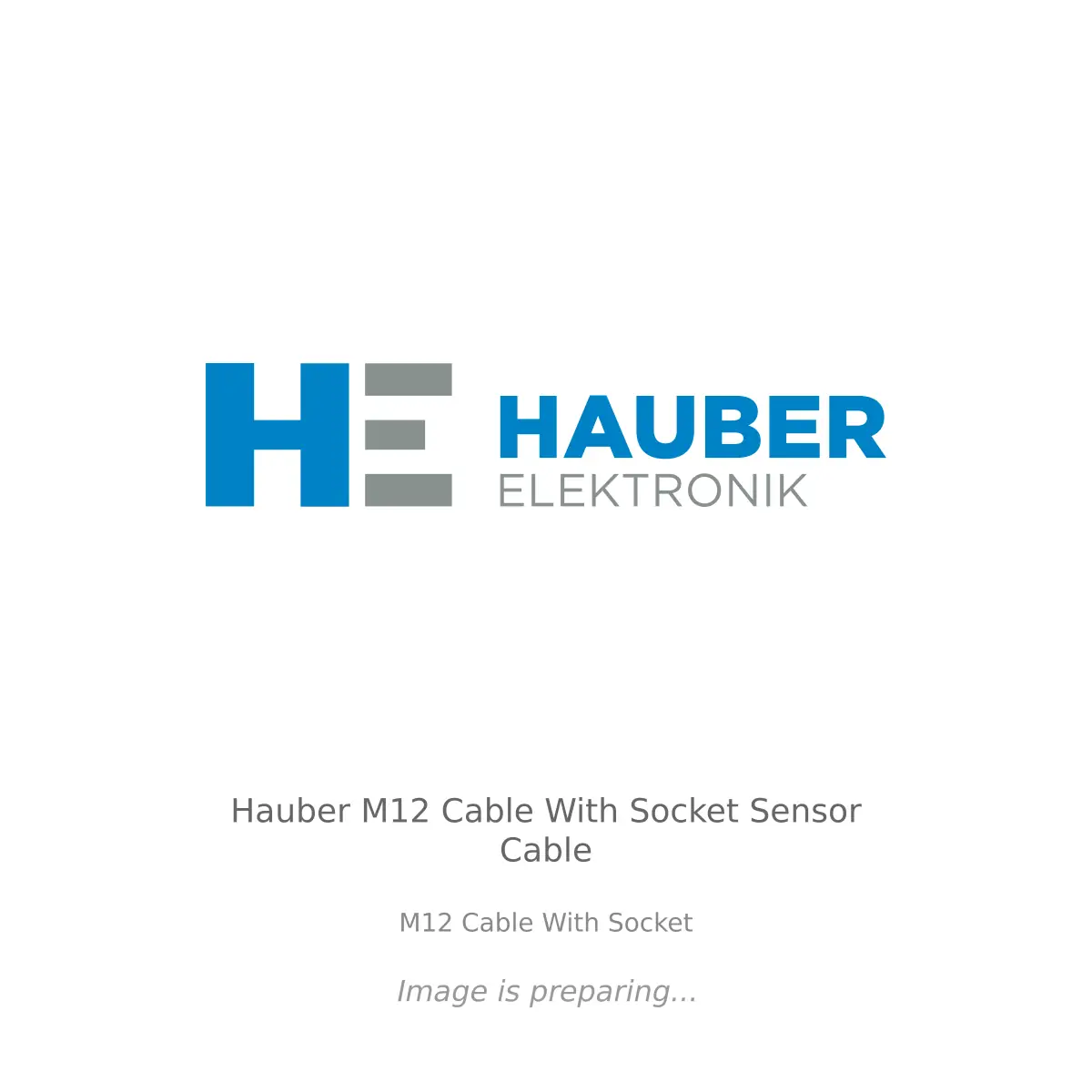Hauber - Hauber M12 Cable With Socket Sensor Cable Hauber Hauber M12 Cable With Socket Sensor Cable - M12 Cable With Socket